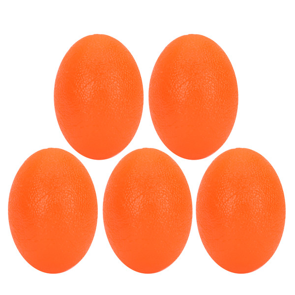 5pcs Silicone Hand Grip Ball Wrist Exercise Strength Training Massage Grip StrengthenerOrange (20 Degrees) Egg Shape (Oval)