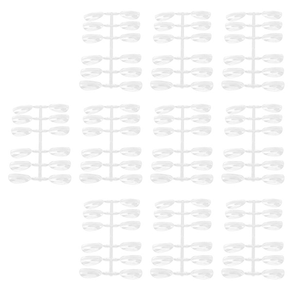 120pcs Nail Swatch Sticks Transparent Nail Tips Art Display Chart for Nail Salon