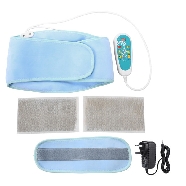 Electric Waist Heating Belt Moxibustion Vibrating Belly Massager Waist Belt 100‑240VUK Plug 100‑240V
