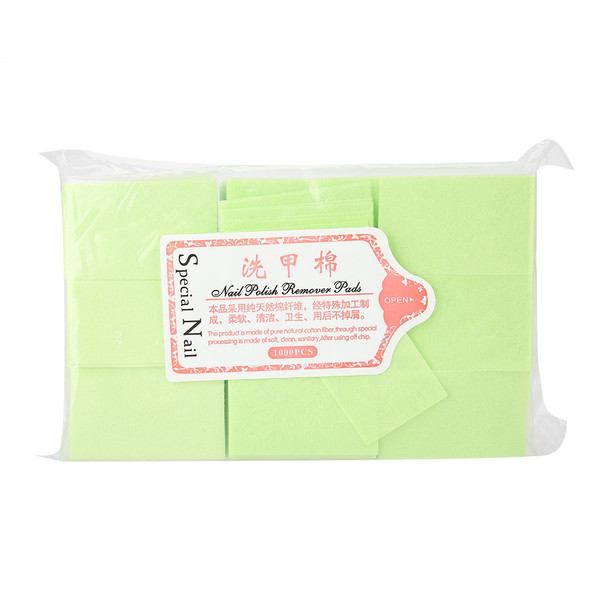 630Pcs Disposable Hard Cotton Pads Nail Polish Remover Wipes Makeup Cleaner Cotton Wipes Green