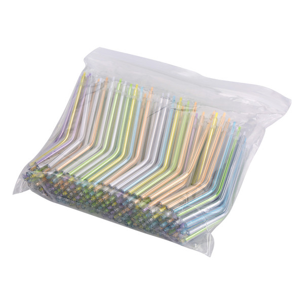 200pcs Dental Disposable Air Water Spray Nozzles Tips Tubes For 3-Way Triple Syringe Teeth