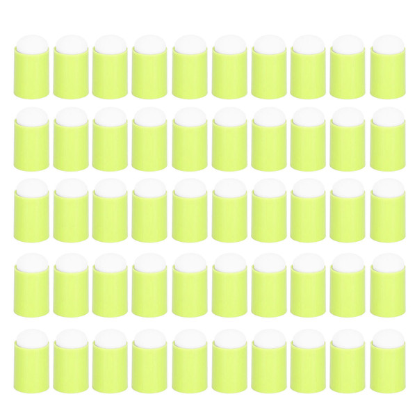 50pcs Ink Pad Smudge Sponge Multipurpose Soft Flexible Lightweight Finger Sponge Daubers for Home Nail Salon Green