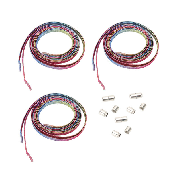 3 Sets Tieless Shoelaces 6 Elastic Shoe Laces 6 Tightly Buckles for Kids Adults Elderly#2