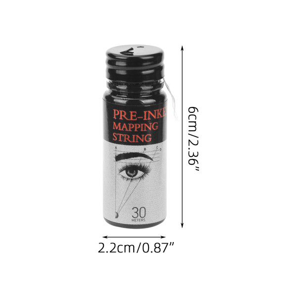 30M White Brow Mapping String Pre-Inked Mapping String for Permanent Makeup and Microblading Supplies