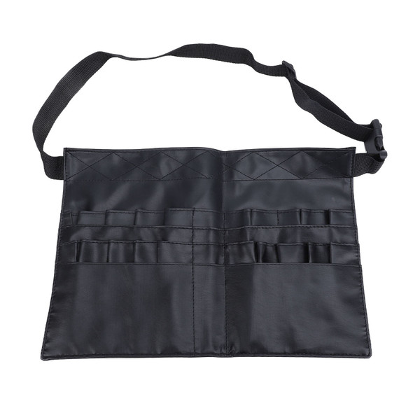 Makeup Brush Waist Bag Multi Pockets PU Cosmetic Makeup Brush Pouch with Artist Belt Strap