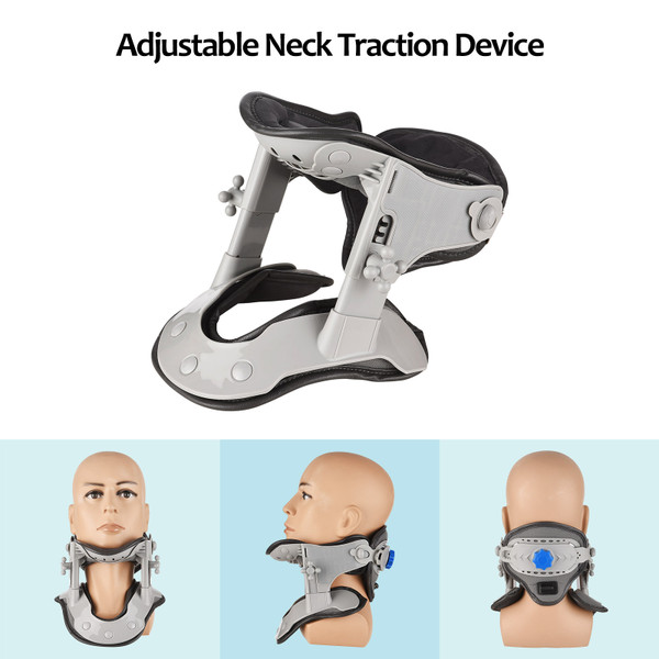 Cervical Neck Traction Device Adjustable Neck Stretcher Collar for Improved Spine Alignment Neck Pain Relief and   Support