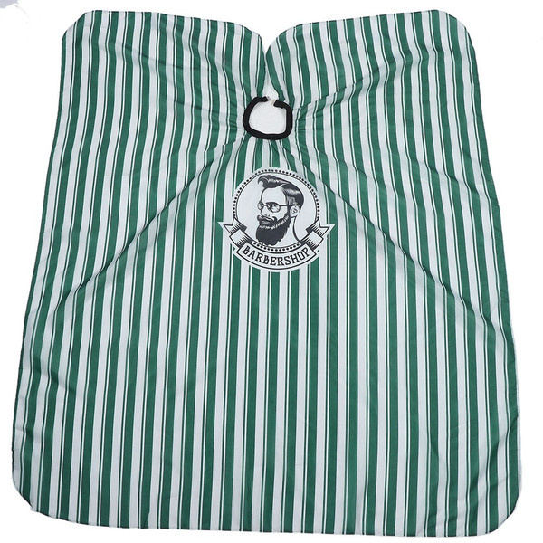 Professional Hairdressing Apron Barber Shop Breathable Hair Cutting Gown Cape (Green)