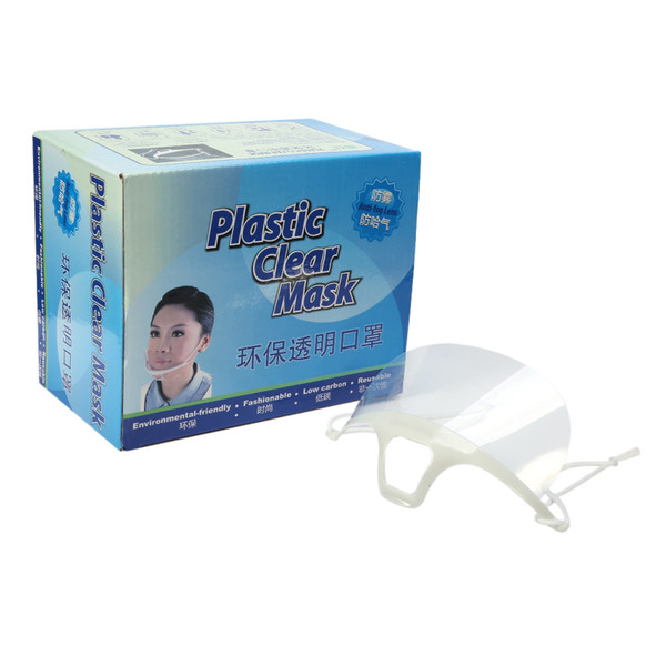 10PCS Smart Permanent Anti fog Transparent Plastic Mask User Friendly Reusable Respirator