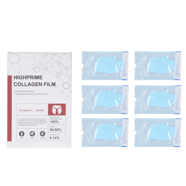 6pcs Highprime Collagen Soluble Film Anti Aging Tighten Skin Reduce Wrinkles Moisturizing Eye Collagen Film for Dark Circles Under Eye Bags