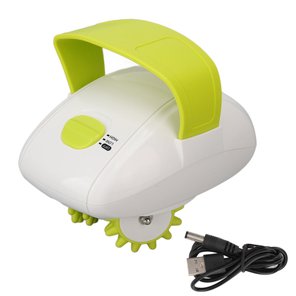 Handheld Cellulite Massager Electric Ergonomic Streamlined Handle 3D Pain Relief Lightweight Body Slimming Massager Green