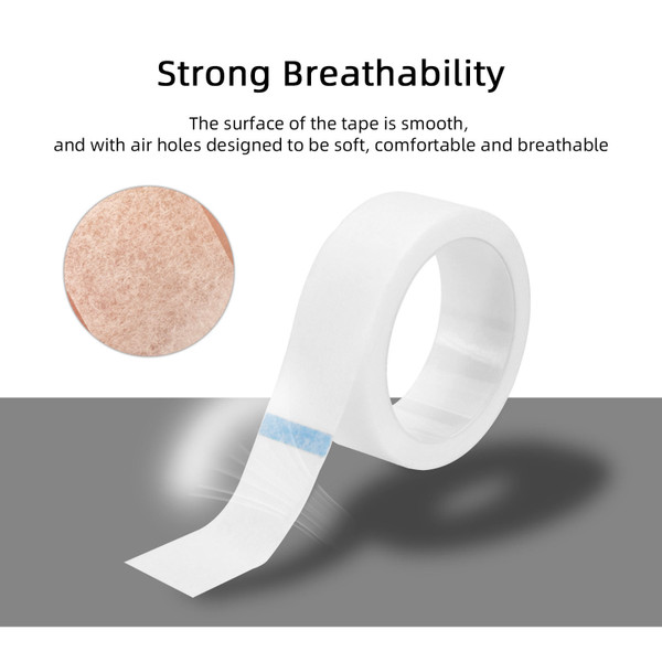 20 Rolls Breathable Adhesive Tape for Eyelash Grafting Easy Tearing Non-Woven Fabric for Eyelash Extension 1.2cm Wide 4.3 Meters Long