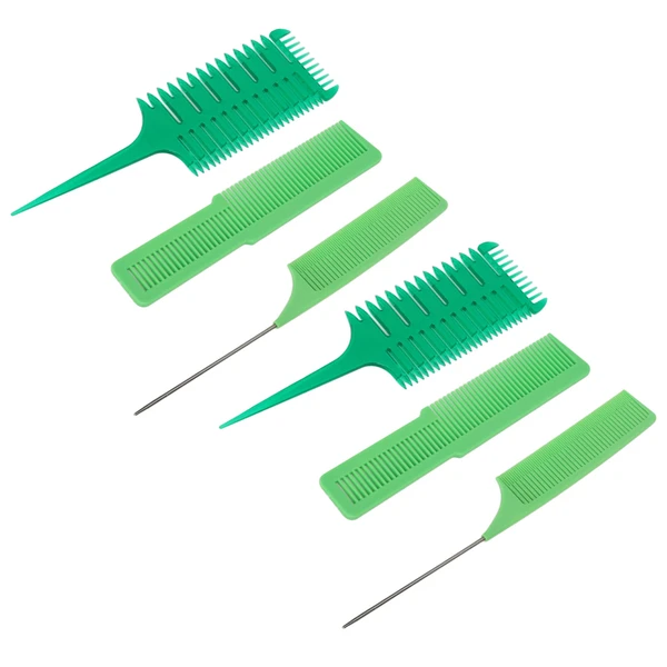 Green Hairdressing Comb Set High Heat Resisting Professional Hair Styling Dyeing Comb Set for Salon Home