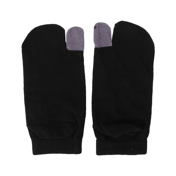 Fashionable Two Toe Socks Breathable Finger Socks Sweat Absorbing Pure Color Ankle Socks