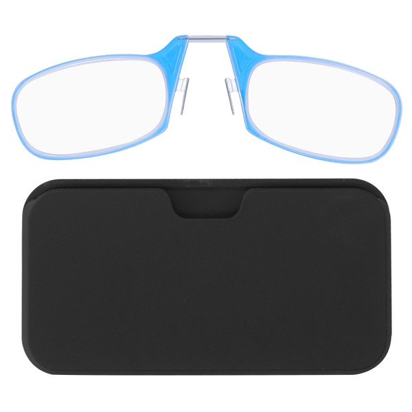 Blue Light Blocking Nose Clip Glasses Armless Glasses Unisex Elderly Reading Eyeglasses(+100 Blue)