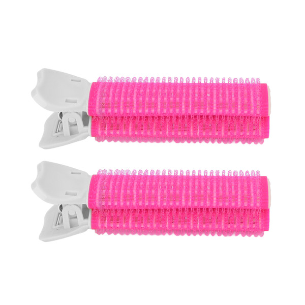 2pcs Hair Volume Roller Curler Clip Portable Volumizing Hair Root Clips Bangs Styling Tool for Women GirlsRose Red