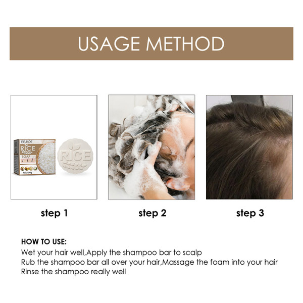 EELHOE 100g Anti-hair Loss Shampoo Bar Increasing Hair Volume Nourish Hair Root Hair Growth