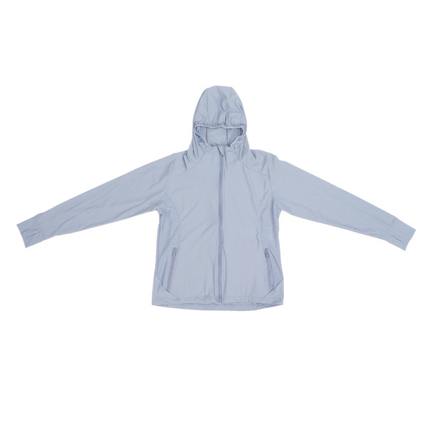 Breathable Sun Protection Jacket UPF 50+ Women Outdoor Long Sleeve UV Protection Hoodie (Gray)(XL )