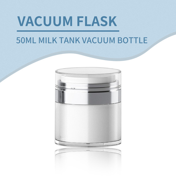 50ml Airless Pump Jar Bottles Portable Lotion Dispenser Acrylic Press-On Vacuum Lotion Bottle