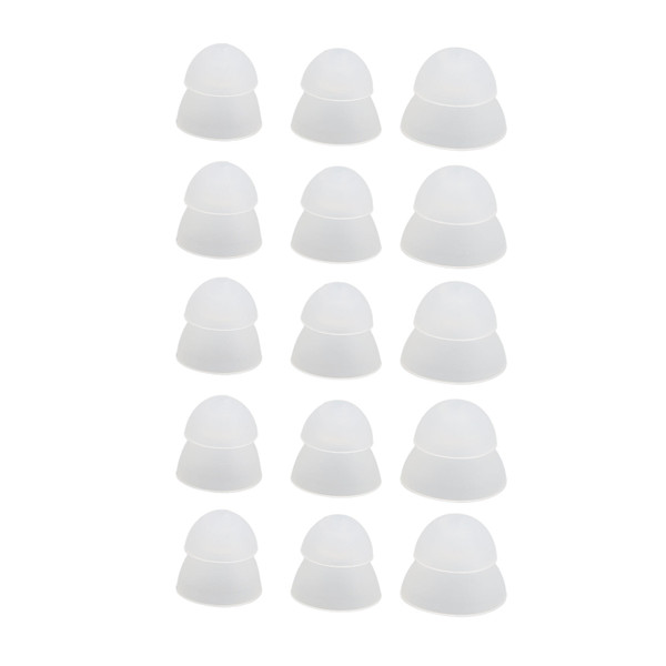 15pcs Hearing Amplifier Eartip 2 Layers Detachable Silicone Hearing Amplifier Accessories S M L White Transparent