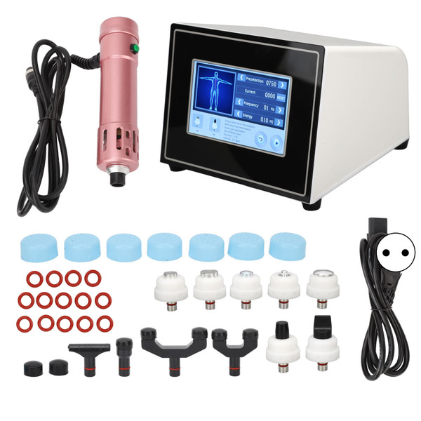 Shock Impulse Therapy Machine Rose Gold Bonesetting 11 Massage Heads Shock Wave Therapy Machine 100‑240V EU Plug