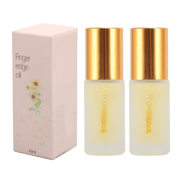 2pcs 4.5ml Nail Cuticle Oil Roller Ball Type Prevent Crack Moisturizing Fast Absorbing Nail Repair Oil