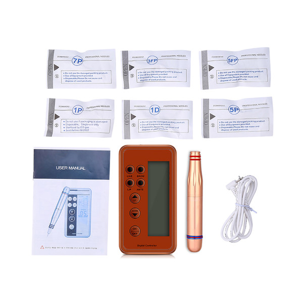 Electric Digital Permanent Makeup Machine Microblading Eyebrow Lip Pen   Cartridge Needles