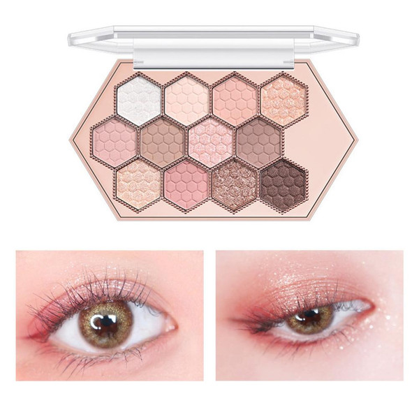 12colors Hexagonal Star  Eyeshadow Palette Long Lasting and Portable Eye Makeup Palette