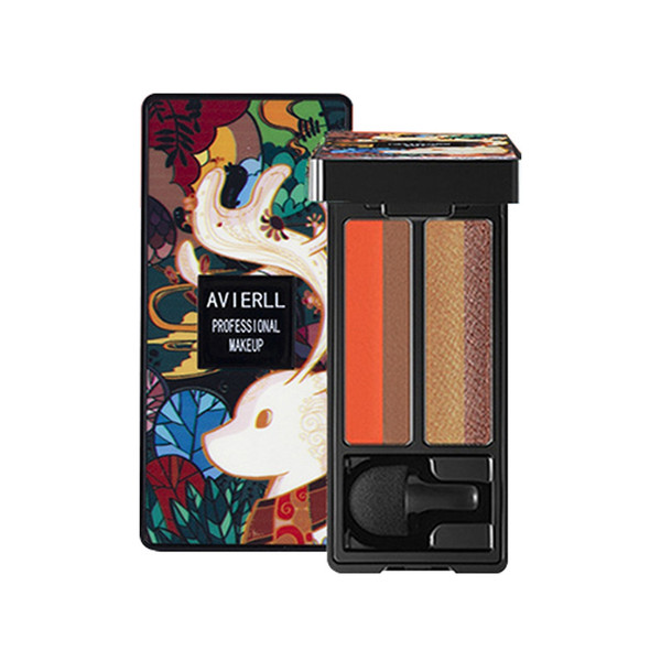 2 Multicolored Gradients Eye Shadow Palette Glitter Matte Nude Makeup Cosmetic 4209 (C04)