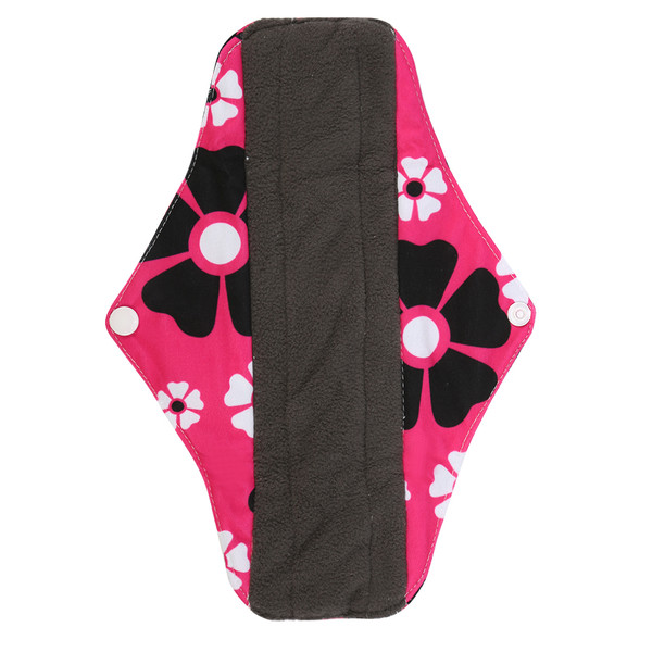 Women Reusable Bamboo Charcoal Menstrual Pad Washable Mama Sanitary Cloth Panty Liner WSD19