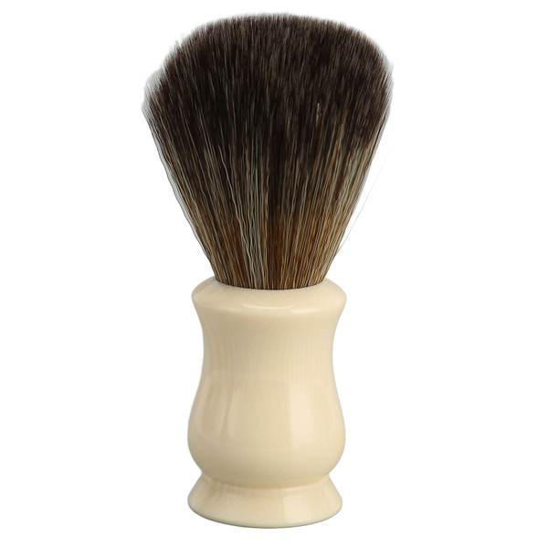 Men Beard Brush Synthetic Bristles Portable Barber Neck Duster Brush with Aesthetic Resin Handle for Beard Cleaning