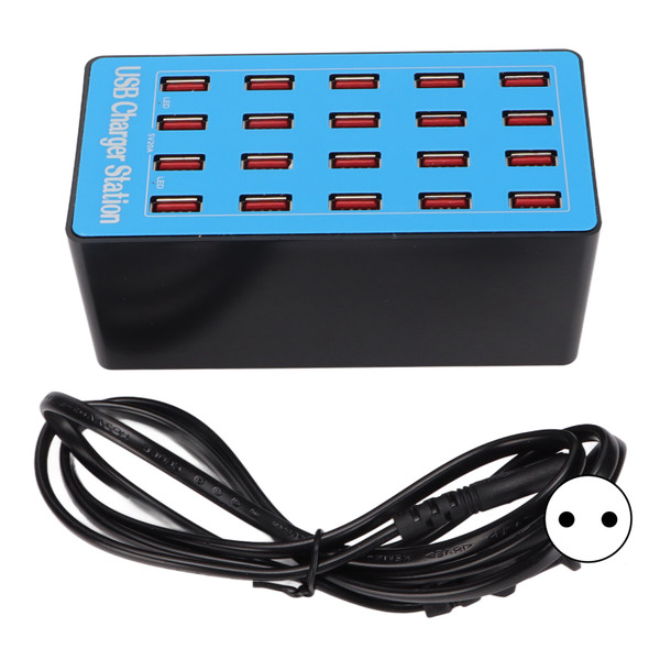 WLXA5+ 100W 20 Port USB Hub Charger Wall Power Adapter Fast Charging Station