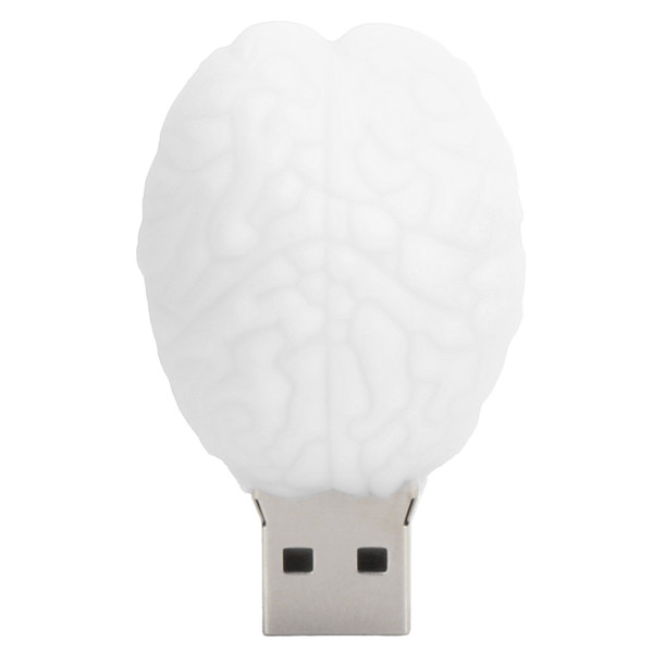 Memory Stick 2.0 USB Flash Drive Pendrive Portable Data Storage Cartoon Brain Doll White64GB