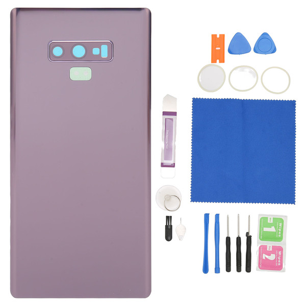 Rear Glass Cover Back Glass Cover Replacement Part for Samsung Galaxy Note 9 SM N960 Mobile Phone Purple
