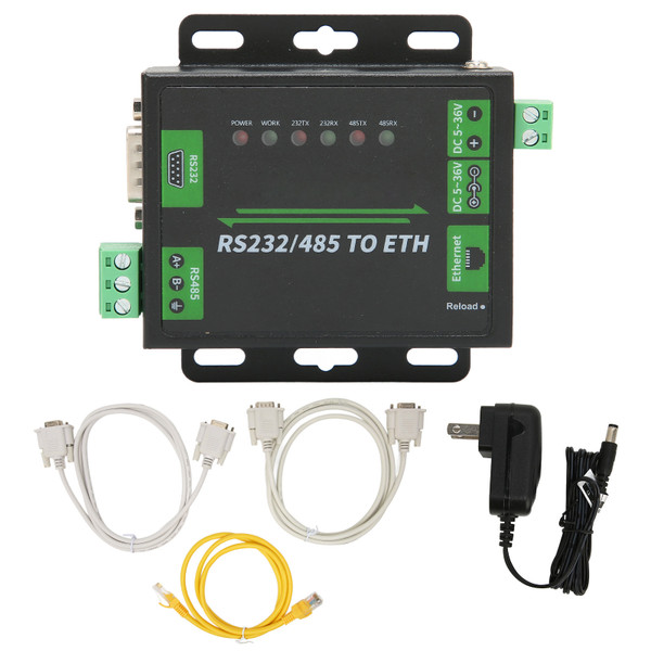 RS232/RS485 to Ethernet Converter Double Serial Ports High Speed Low Power High Stability Computer Accessories