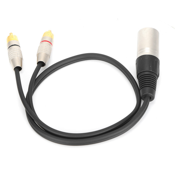 XLR Male to 2 RCA Audio Splitter Cable RCA to XLR Adapter Patch Cable for Mixing Console MicrophoneMale 2m / 6.6ft