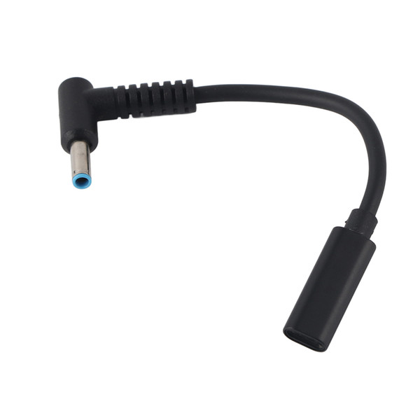 Type C Female to 4.5mm x 0.6mm Power Adapter Cable Plug Converter Charging Cable for HP