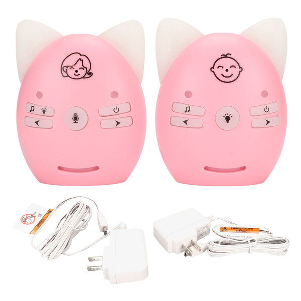 Audio Baby Monitor Wireless Digital Focus 2 Way Talk Long Range Night Light