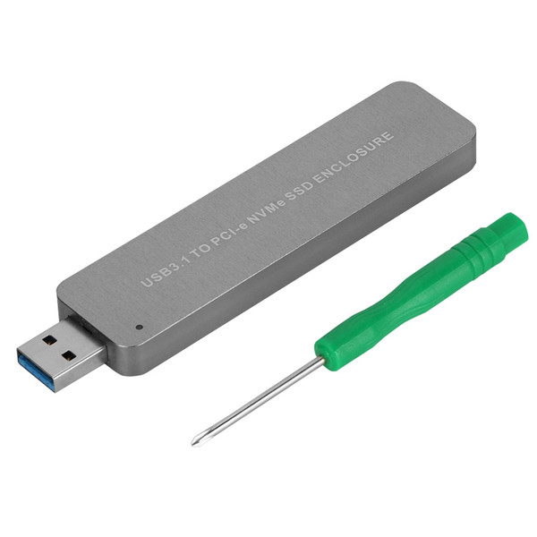 M.2 NVME SSD to USB3.1 TYPE-A USB Key SSD Hard Disk Box Adapter Enclosure Case
