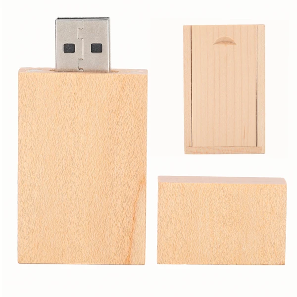 Wooden U Disk Portable USB Flash Drive Memory Stick Computer Parts with Box CM100181G