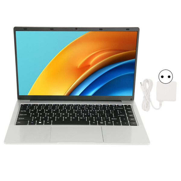14in Laptop for Intel J4105 CPU 1920x1080 HD Screen Laptop Computer for Windows 10 100‑240V 8+1TB EU Plug