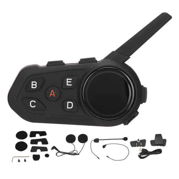 Motorcycle BT Headset 2 Way 1200m 800mAh Wireless Helmet BT Intercom Headset for Motorcycle
