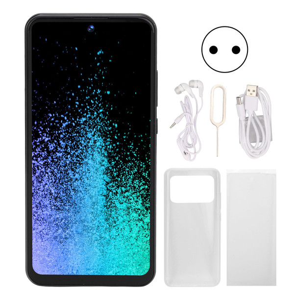 6.7in Cell Phones Ten Core 24MP Rear 8MP Front Camera 6GB 128GB 7000mah for Android 11.0 Smartphone 100‑240V Black EU Plug
