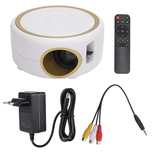 Mini Projector 1080P HD Wired Screen Mirroring Built in Speaker Portable LED Projector for Home Outdoor 100‑240V EU Plug