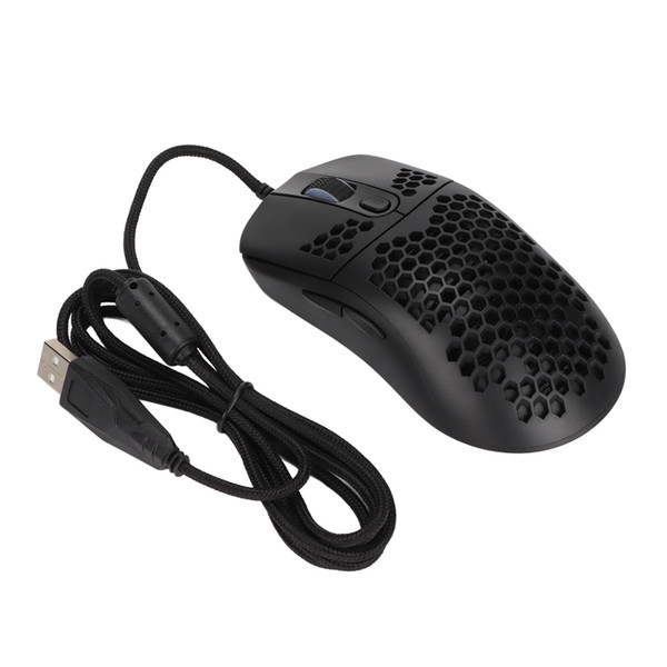 Mechanical Mouse RGB Backlight 6400DPI Ergonomic Honeycomb Usb Wired Gaming Mouse for Laptop PC