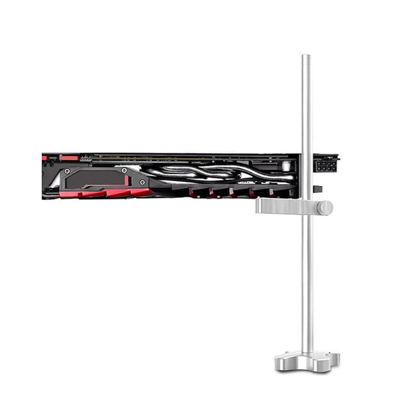 GM961 Aluminum Vertical Graphics Card Holder Single Support Jack Bracket Desktop PC Case Video Card Stand Cooling Bracket Silver