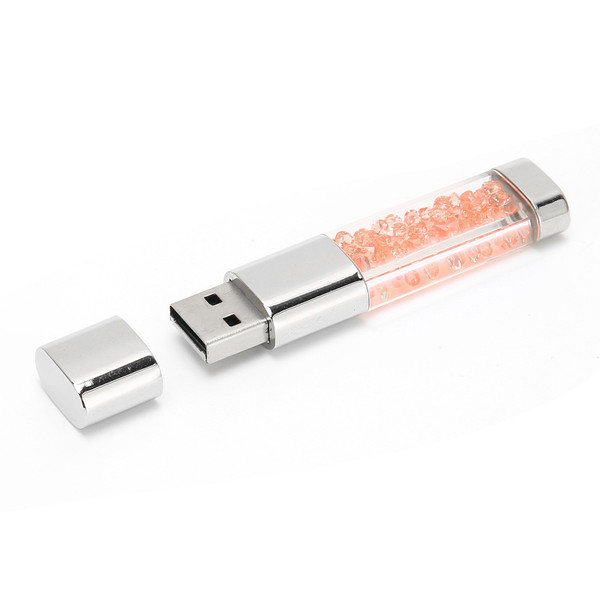 U Disk USB2.0 Car Flash Drive Memory Gift Computer Accessories Perfume Crystal Orange64GB