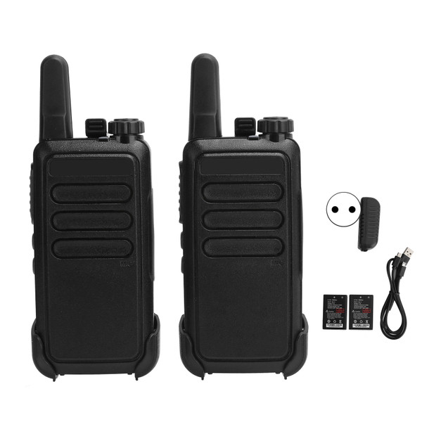 Portable Walkie Talkies USB Rechargeable Handheld Walky Talky with Back Clip 100‑240VEU Plug 100‑240V