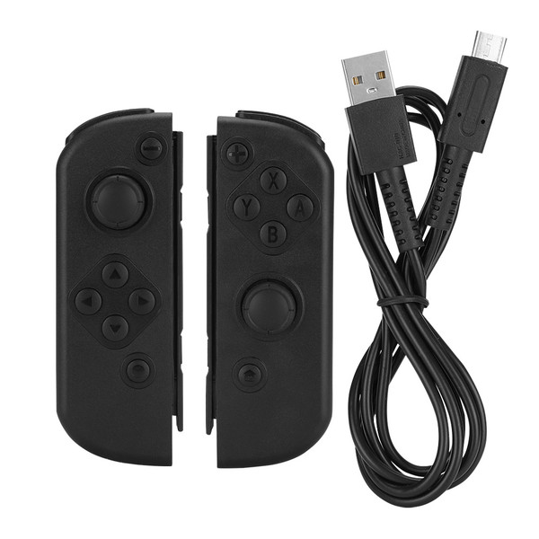 ABS Left Right Wireless Bluetooth Gamepad Game Handle Controller for NS Switch Console(Black)