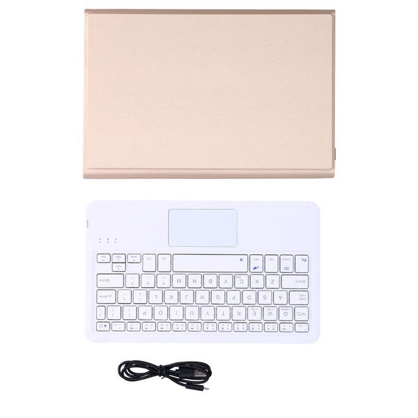 Wireless Keyboard Detachable Durable Computer Accessories with Artificial Leather CoverGold