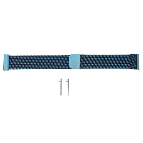 General Watch Band 18mm Stainless Steel Magnetic Absorption Loop Metal Mesh Quick Release Watch Band Replacement Strap for Asus Zenwatch 2 Blue